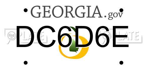 DC6D6E Georgia License Plate