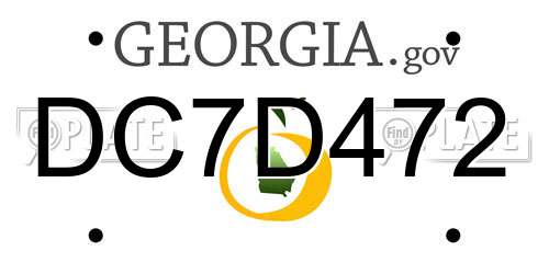 DC7D472 Georgia License Plate