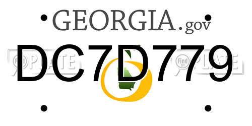 DC7D779 Georgia License Plate