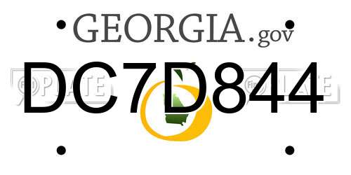 DC7D844 Georgia License Plate