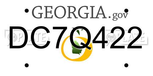 DC7Q422 Georgia License Plate