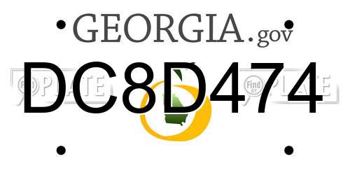 DC8D474 Georgia License Plate