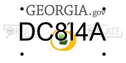 DC8I4A Georgia License Plate