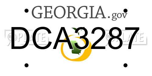 DCA3287 Georgia License Plate
