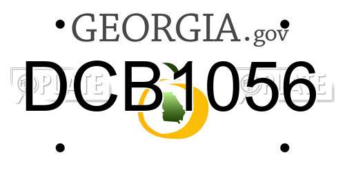 DCB1056 Georgia License Plate