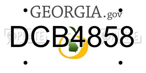 DCB4858 Georgia License Plate