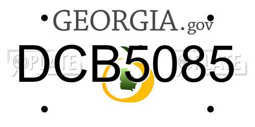DCB5085 Georgia License Plate