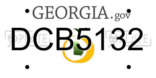 DCB5132 Georgia License Plate