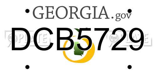 DCB5729 Georgia License Plate