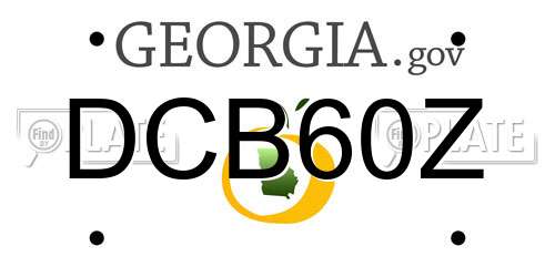 DCB60Z Georgia License Plate