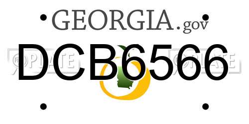 DCB6566 Georgia License Plate