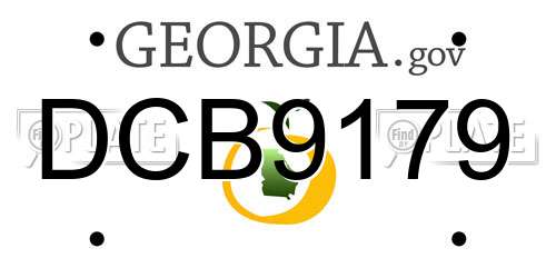 DCB9179 Georgia License Plate