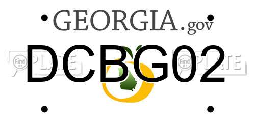 DCBG02 Georgia License Plate