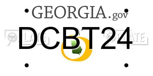 DCBT24 Georgia License Plate
