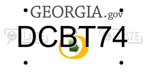 DCBT74 Georgia License Plate