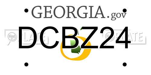 DCBZ24 Georgia License Plate