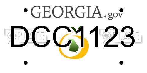 DCC1123 Georgia License Plate