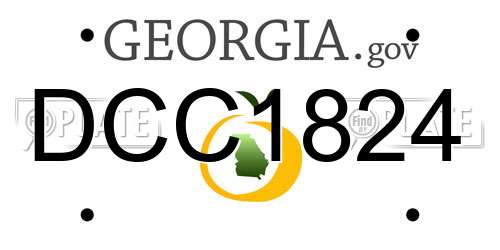 DCC1824 Georgia License Plate