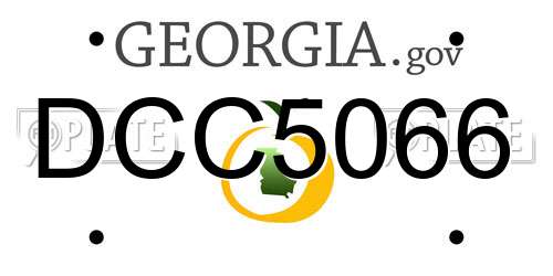 DCC5066 Georgia License Plate