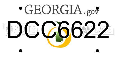 DCC6622 Georgia License Plate