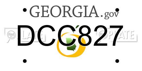 DCC827 Georgia License Plate