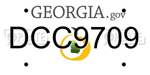 DCC9709 Georgia License Plate