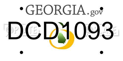 DCD1093 Georgia License Plate