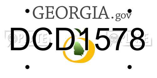 DCD1578 Georgia License Plate
