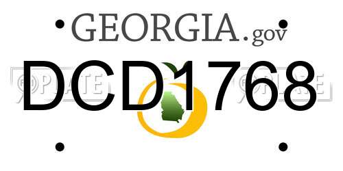 DCD1768 Georgia License Plate