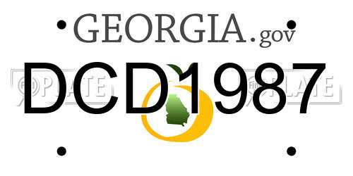DCD1987 Georgia License Plate