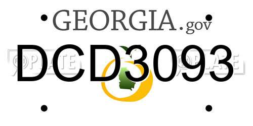 DCD3093 Georgia License Plate