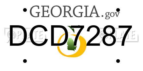 DCD7287 Georgia License Plate