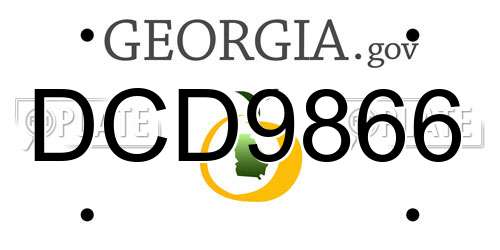 DCD9866 Georgia License Plate