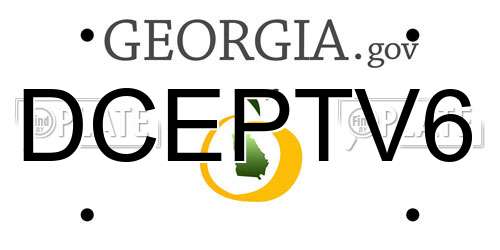 DCEPTV6 Georgia License Plate