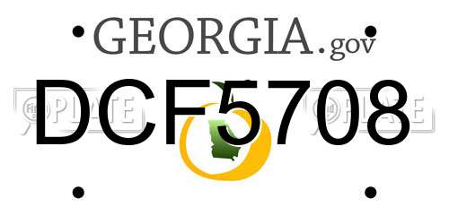 DCF5708 Georgia License Plate