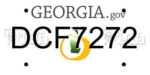 DCF7272 Georgia License Plate
