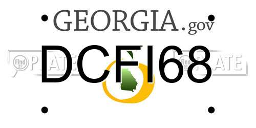 DCFI68 Georgia License Plate