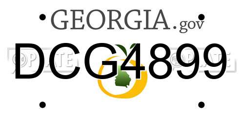 DCG4899 Georgia License Plate