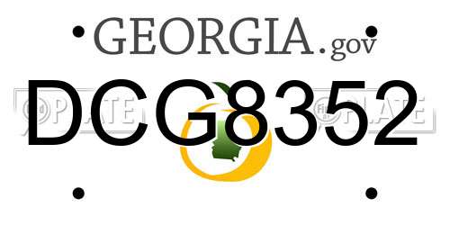 DCG8352 Georgia License Plate