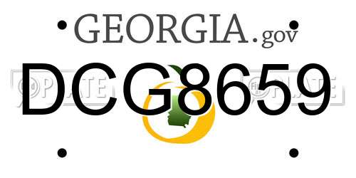 DCG8659 Georgia License Plate