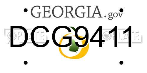 DCG9411 Georgia License Plate