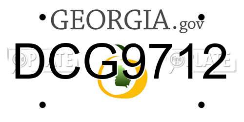 DCG9712 Georgia License Plate
