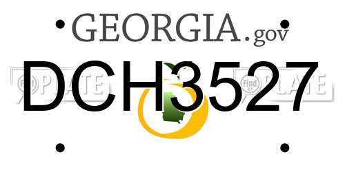 DCH3527 Georgia License Plate
