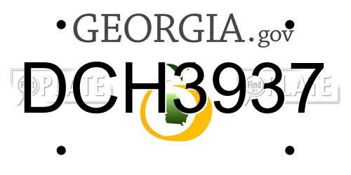 DCH3937 Georgia License Plate