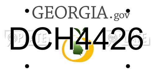 DCH4426 Georgia License Plate