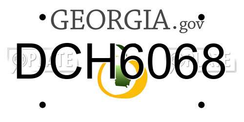 DCH6068 Georgia License Plate