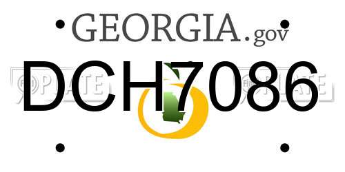 DCH7086 Georgia License Plate