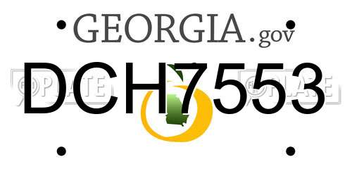 DCH7553 Georgia License Plate