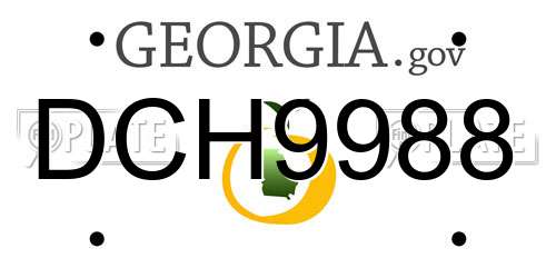DCH9988 Georgia License Plate
