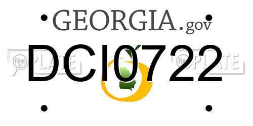 DCI0722 Georgia License Plate